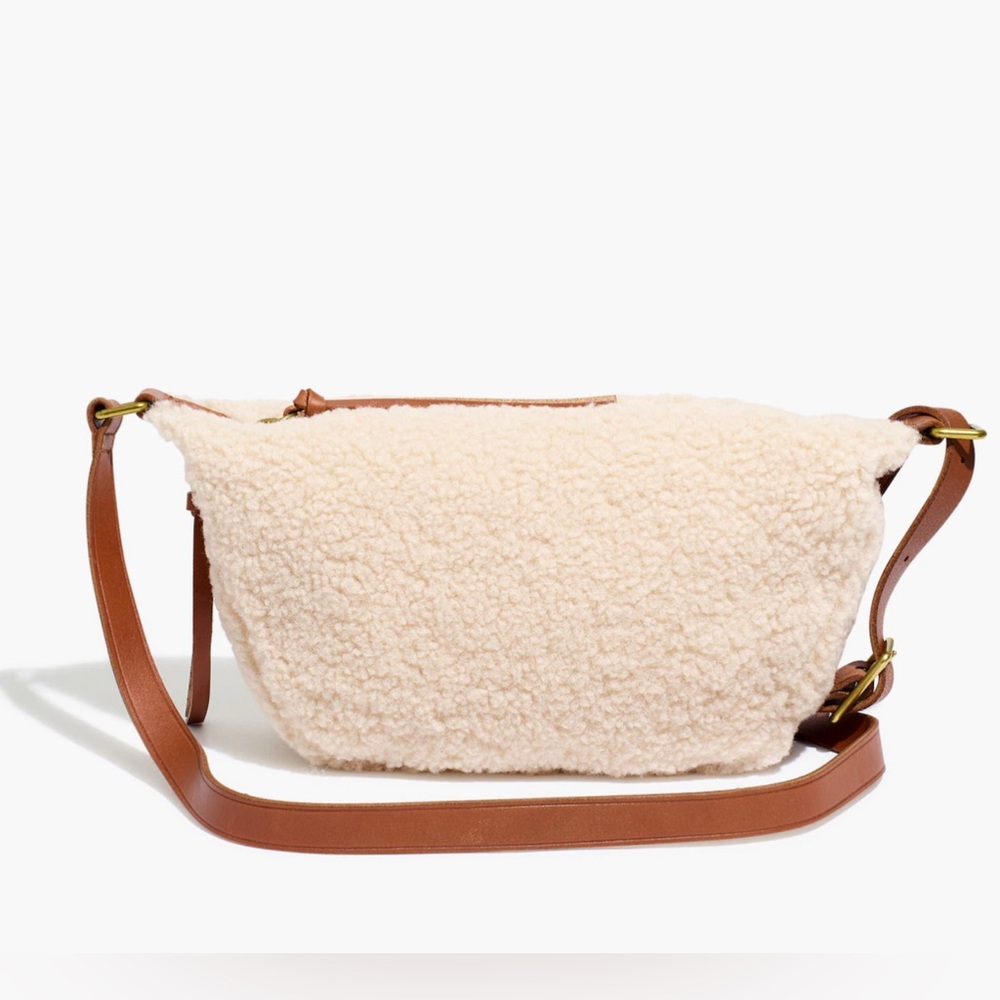 New Madewell The Resource Mini Sherpa Sling Crossbody Bag